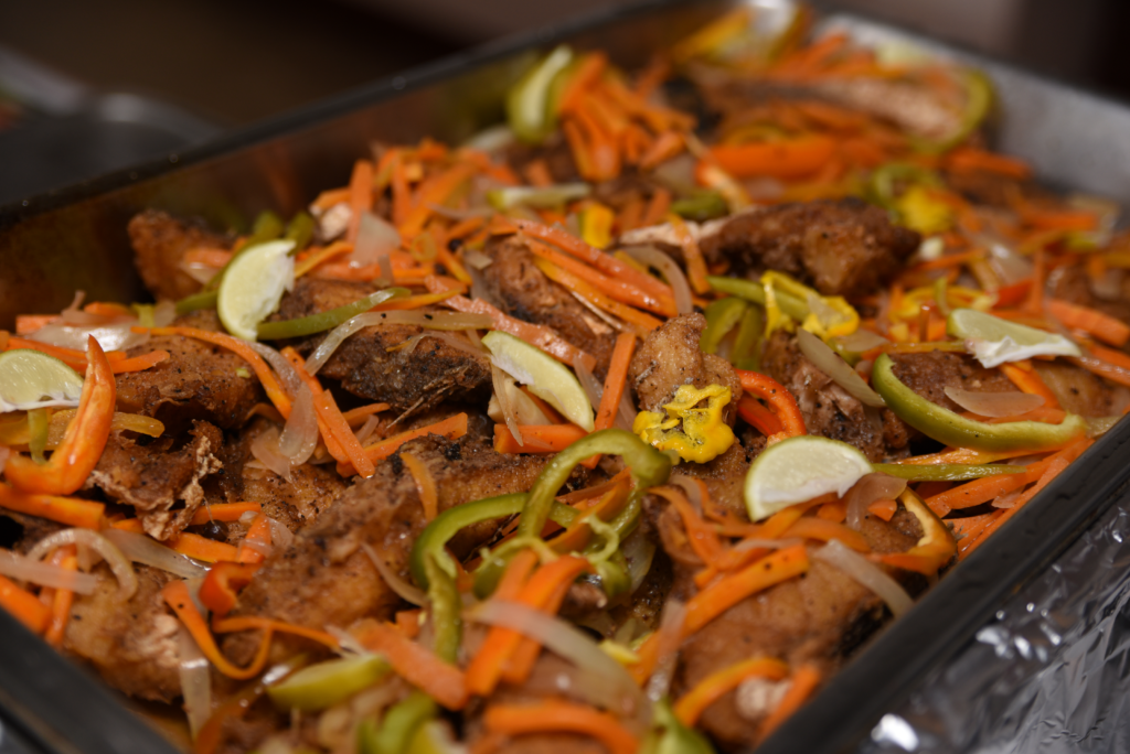 Jamaican slice fish dish